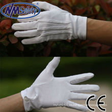 NMSAFETY guante de trabajo de mano de algodón pvc punteado guantes que hace la máquina